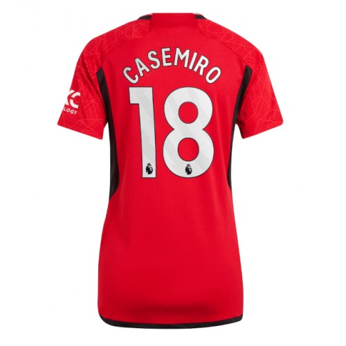 Dres Manchester United Casemiro #18 Domaci za Žensko 2023-24 Kratak Rukav